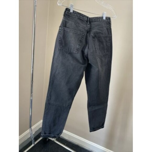 Topshop High Waisted Tapered Leg Mom Jeans in Black Womens Size 28W 30L NWT - Picture 5 of 5